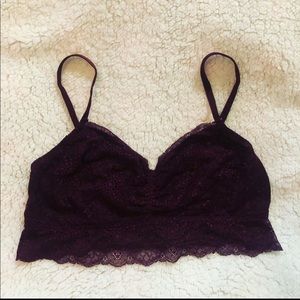 Maroon Lace PINK Bralette